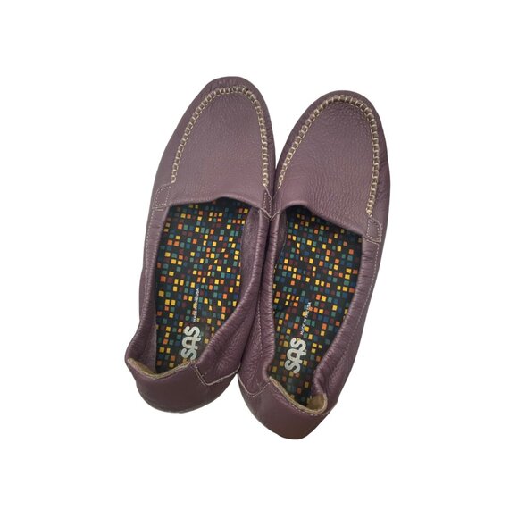 SAS Sunny Slip On Loafer Purple Pebbled Leather US 11 M Comfort Shoes USA Made - Picture 4 of 15